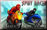 spiderman doit gagner la course de motos